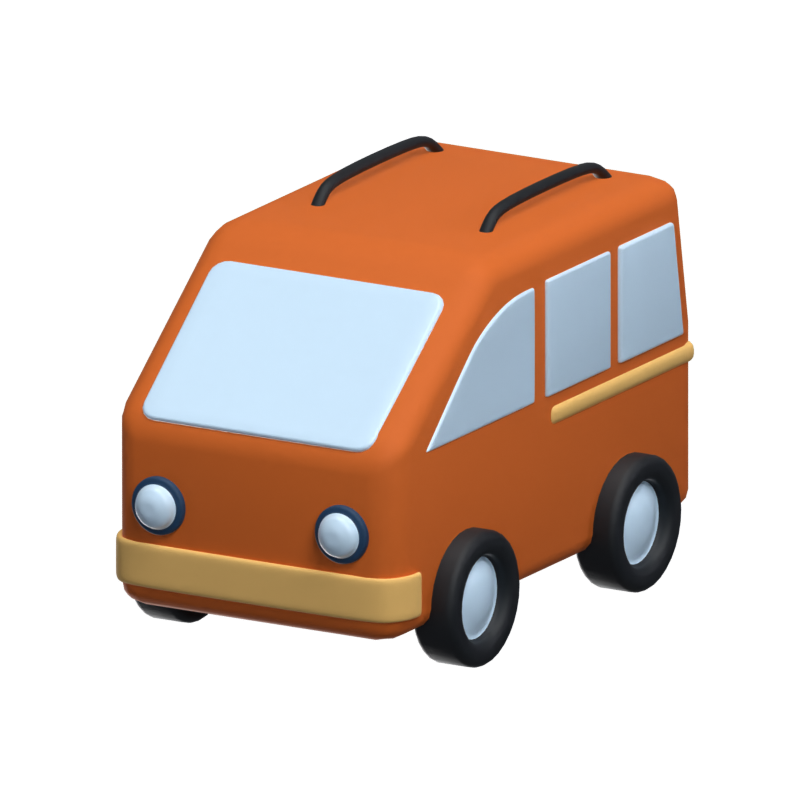 Caravan 3D Icon For Real Estate 3D Graphic