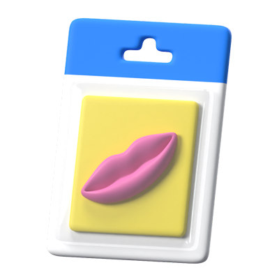Lips Mask 3D Animated Icon 3D Graphic