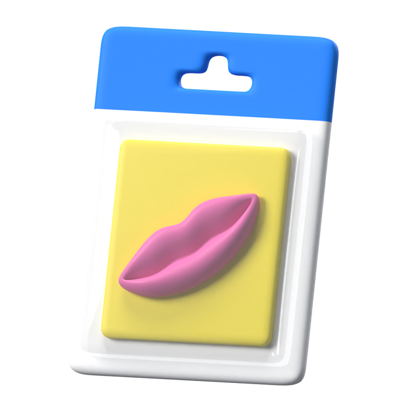 Máscara de labios Icono animado en 3D 3D Graphic