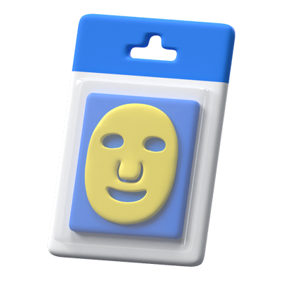 Sheet Mask 3D Animated Icon 3D Graphic