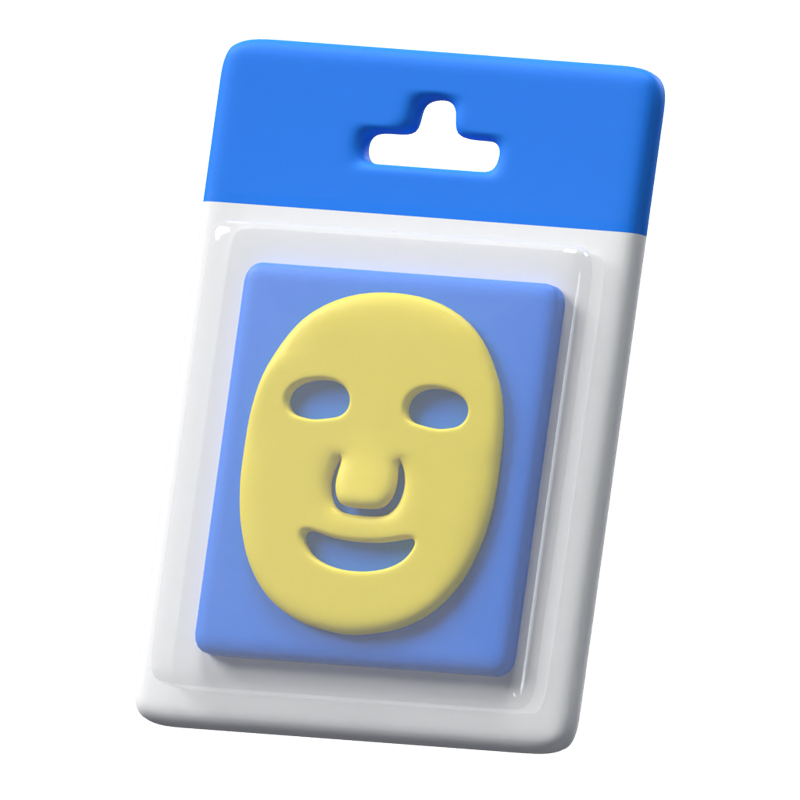 Sheet Mask 3D Animated Icon 3D Graphic