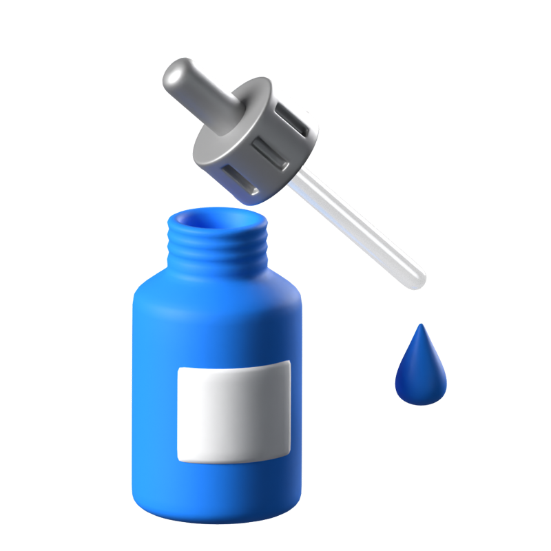 Serum Dropper 3D Animated Icon 3D Graphic