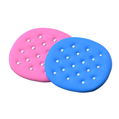Cotton Pads 3D Animated Icon 3D Graphic