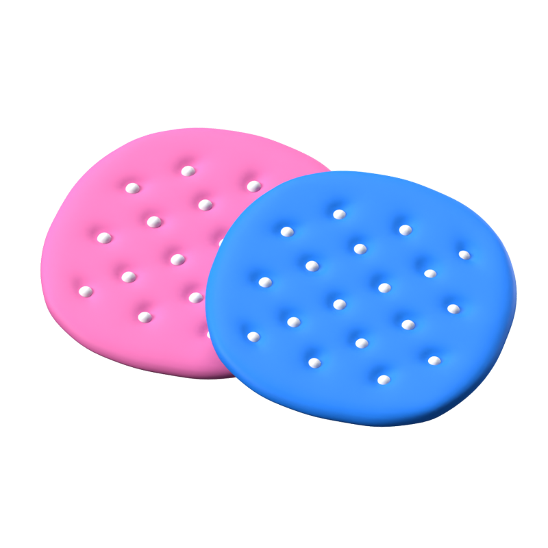 Cotton Pads 3D Animated Icon 3D Graphic