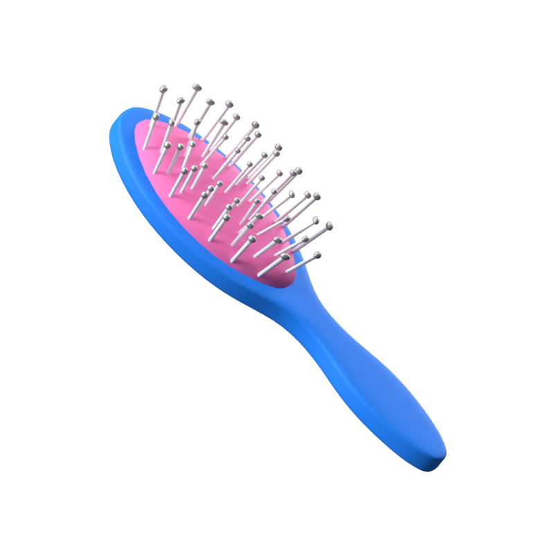 Hairbrush 3D Animated Icon 3D Graphic