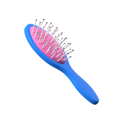 Hairbrush 3D Animated Icon 3D Graphic