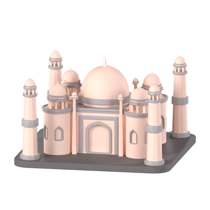 Modelo 3D del Taj Mahal 3D Graphic