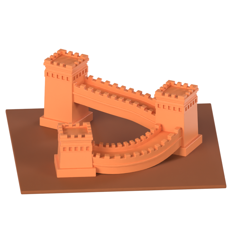 Modelo 3D de la Gran Muralla China 3D Graphic