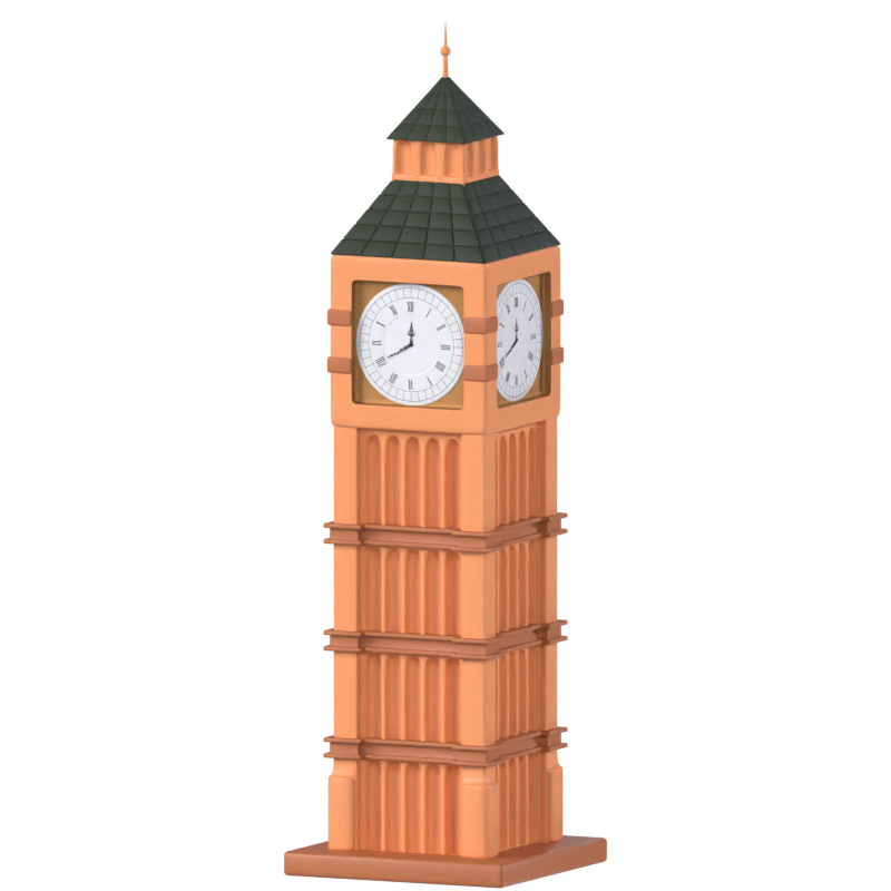 Modelo 3D de la Torre del Reloj Big Ben 3D Graphic