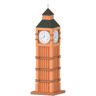 Big Ben Clock Tower 3D Model 3D Graphic