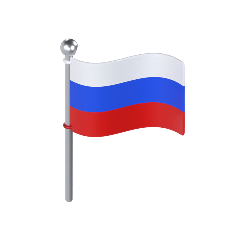 Modelo 3D da bandeira da Rússia 3D Graphic