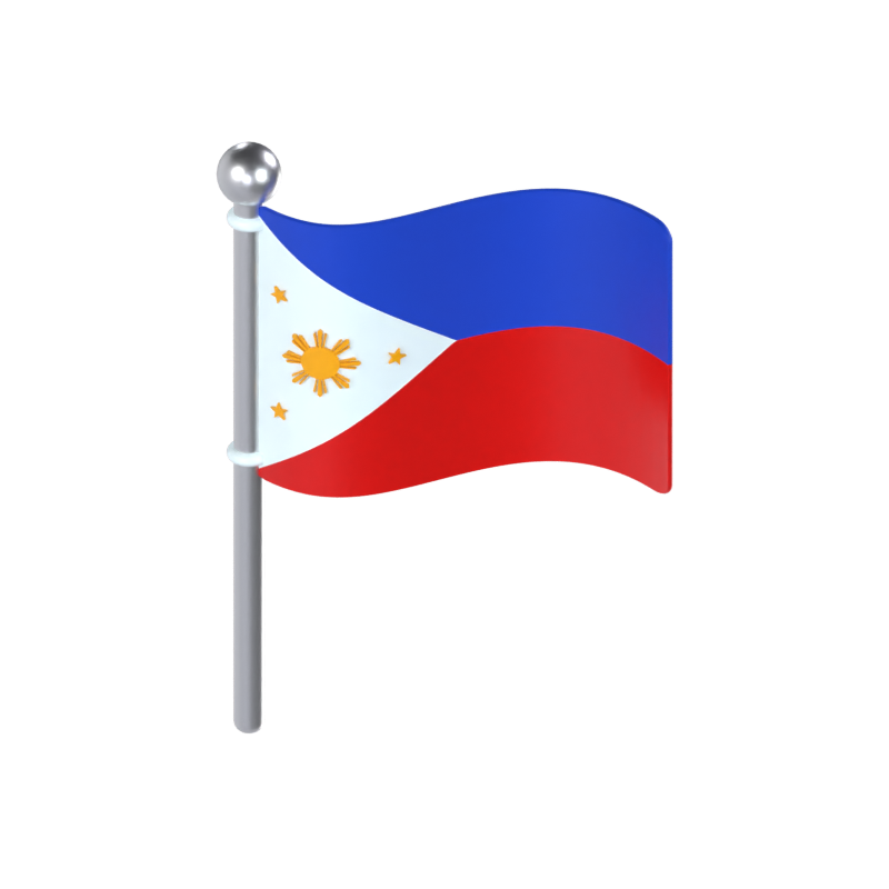 Philippinen Flagge 3D Modell