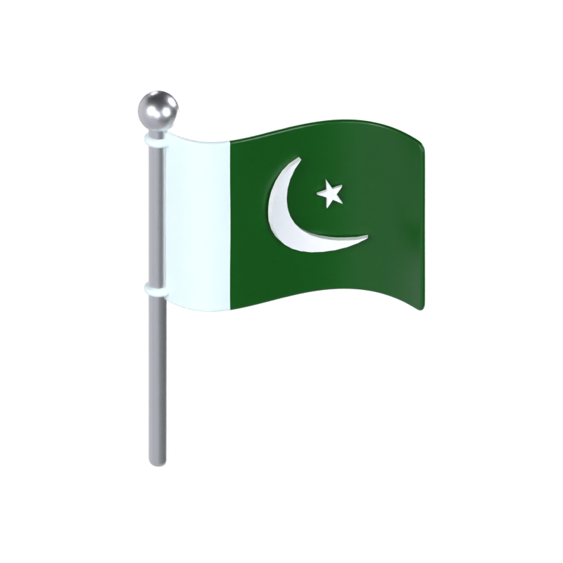 Pakistan Flagge 3D Modell