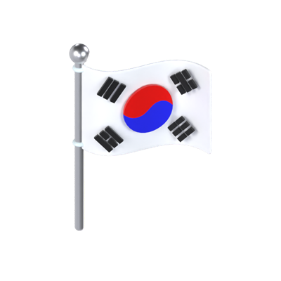 South Korea Flag 3D Model 3D Graphic