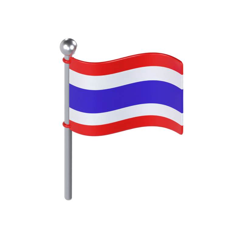 Bandera de Tailandia Modelo 3D