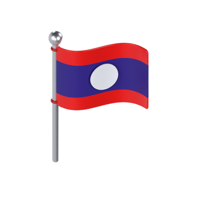 Laos Flag 3D Model 3D Graphic