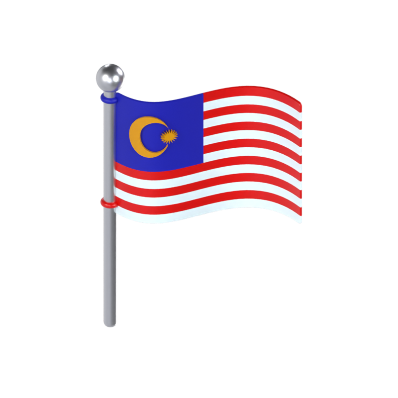 Malaysia Flagge 3D Modell 3D Graphic