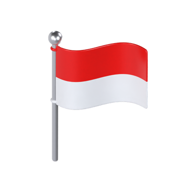 Indonesia Flag 3D Model 3D Graphic