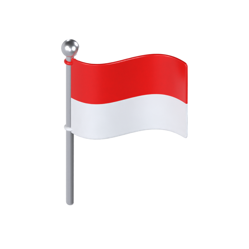 Bandera de Indonesia Modelo 3D