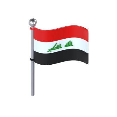 Modelo 3D de la bandera de Iraq 3D Graphic