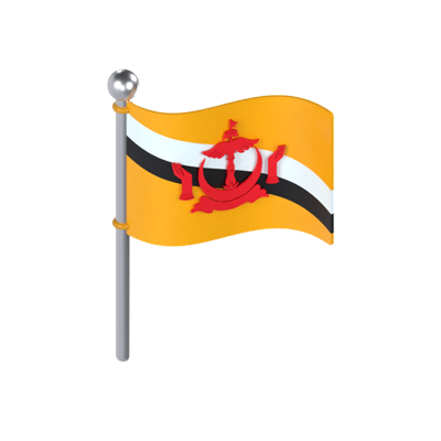 Brunei Flag 3D Model 3D Graphic