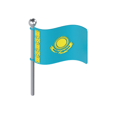 Kazakhstan Flag 3D Model 3D Graphic
