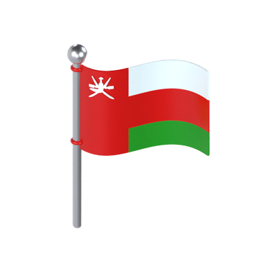 oman flagge 3d modell 3D Graphic