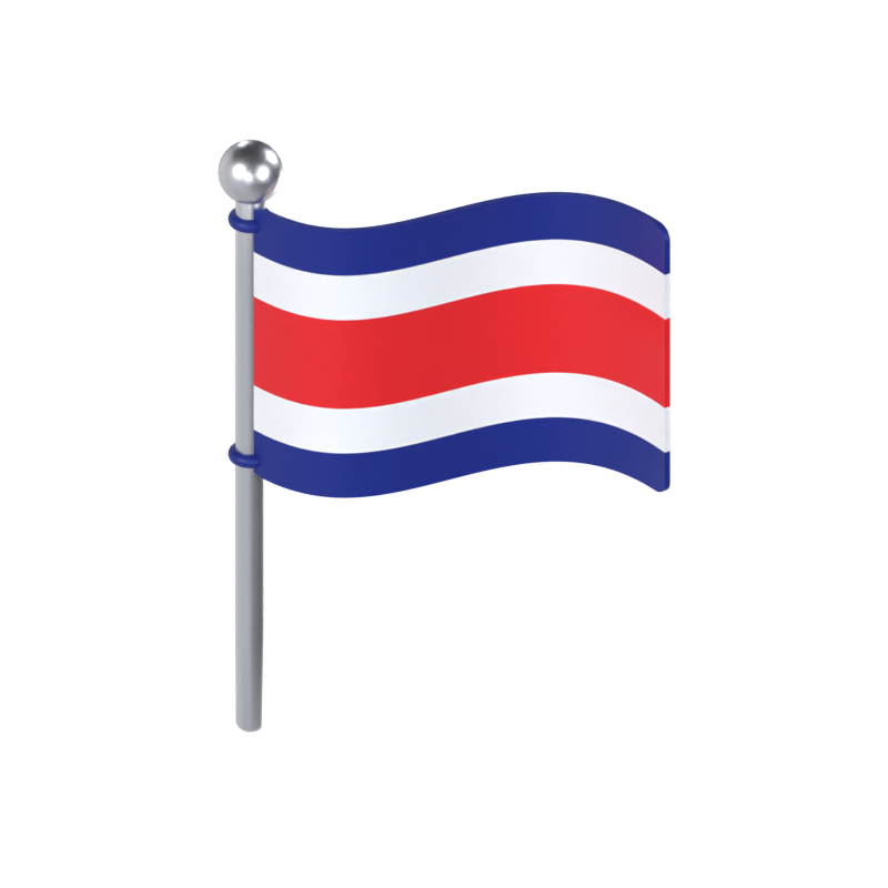 Costa Rica Flagge 3D Modell 3D Graphic