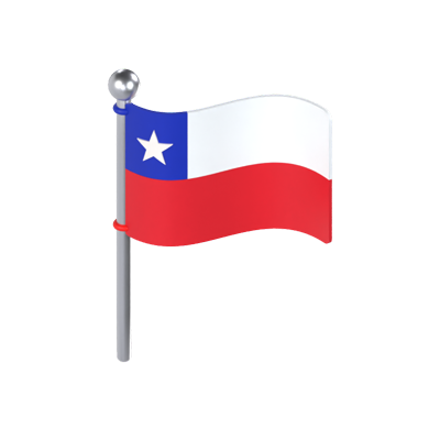 modelo 3d da bandeira do chile 3D Graphic