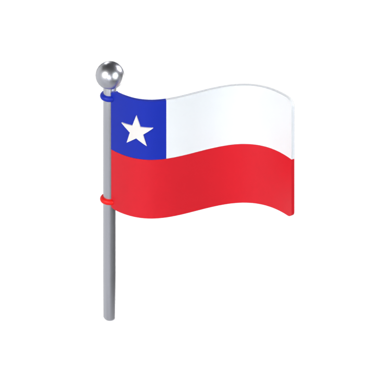 Chile Flagge 3D Modell 3D Graphic