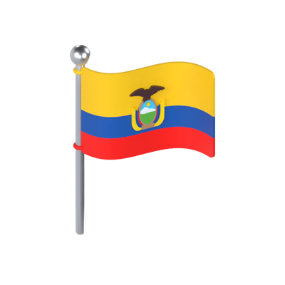 modelo 3d de la bandera de ecuador 3D Graphic