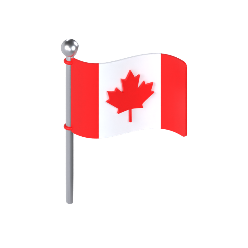 Modelo 3D de la bandera de Canadá 3D Graphic