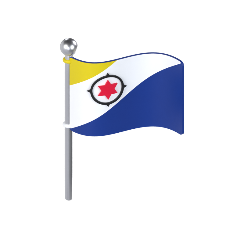 Bonaire Flag 3D Model