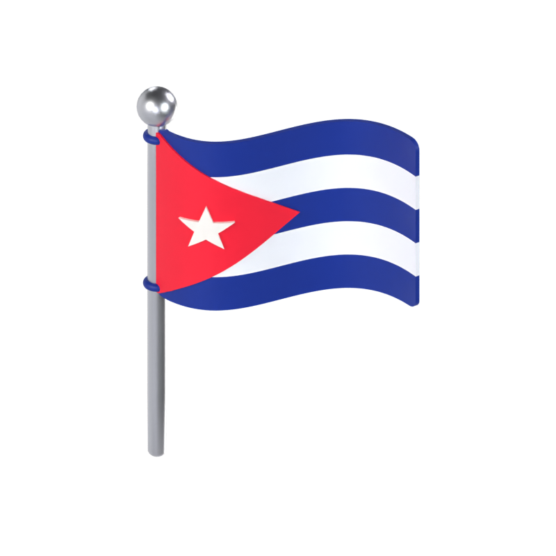 Cuba Flag 3D Model