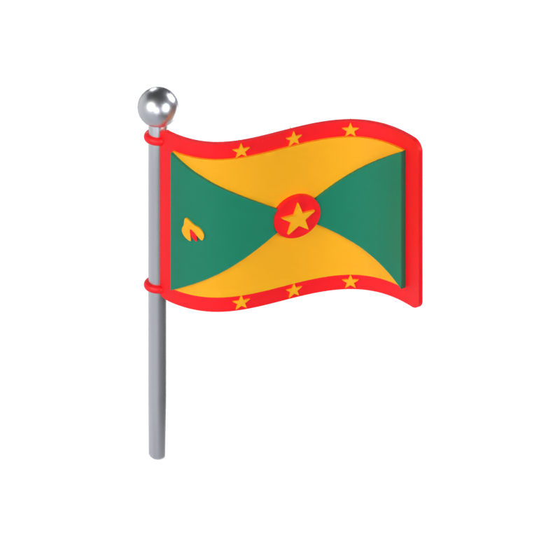 Grenada Flagge 3D Modell 3D Graphic