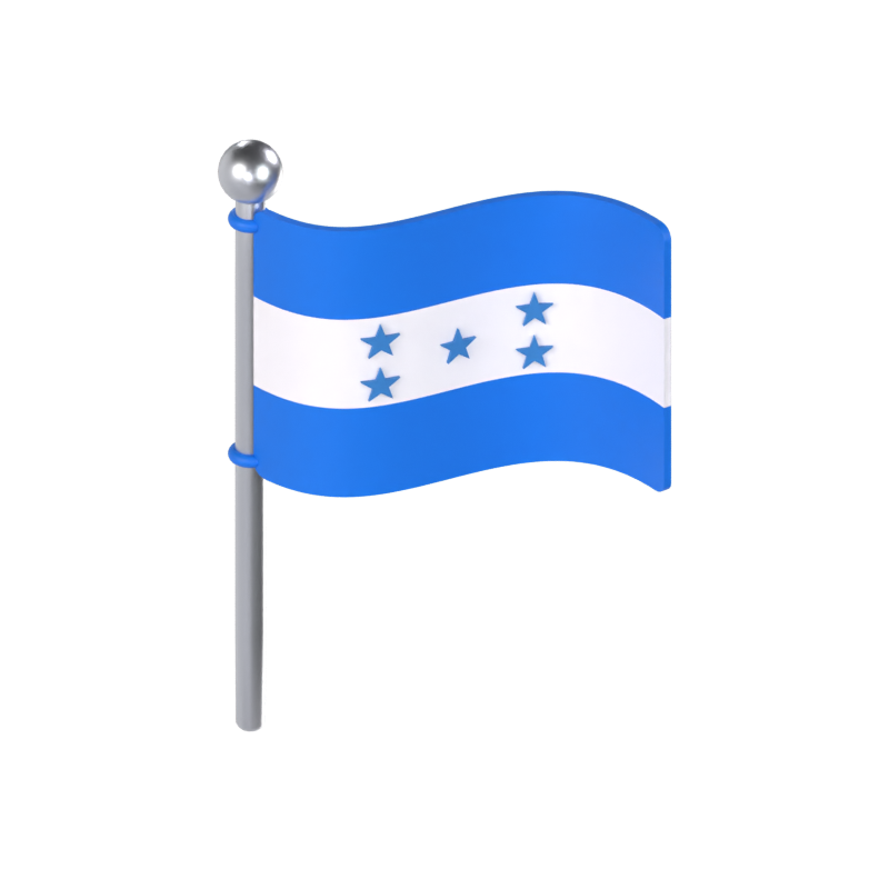 Modelo 3D de la bandera de Honduras 3D Graphic