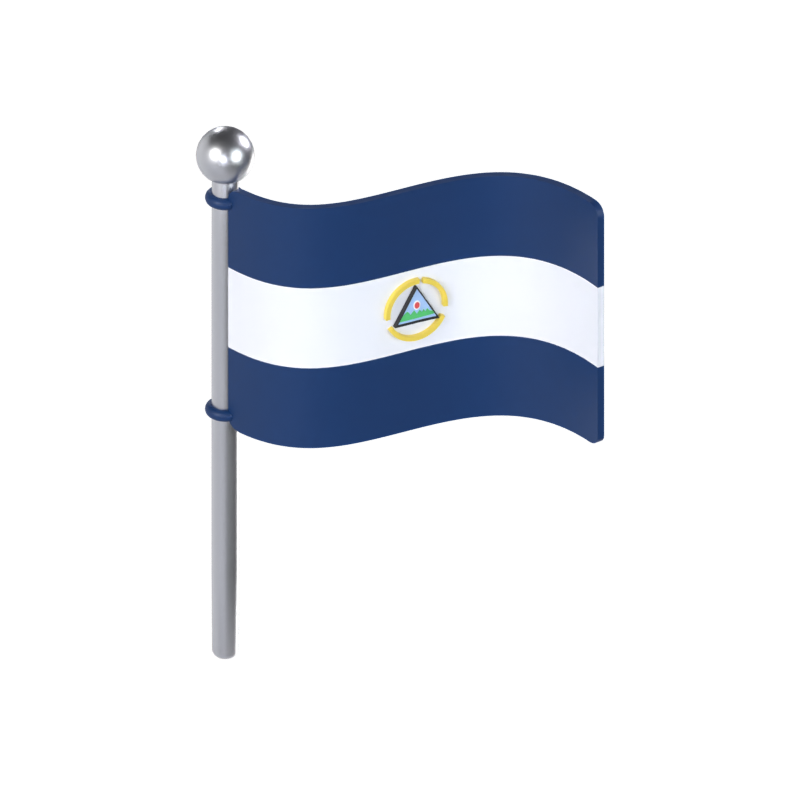 Bandera de Nicaragua Modelo 3D