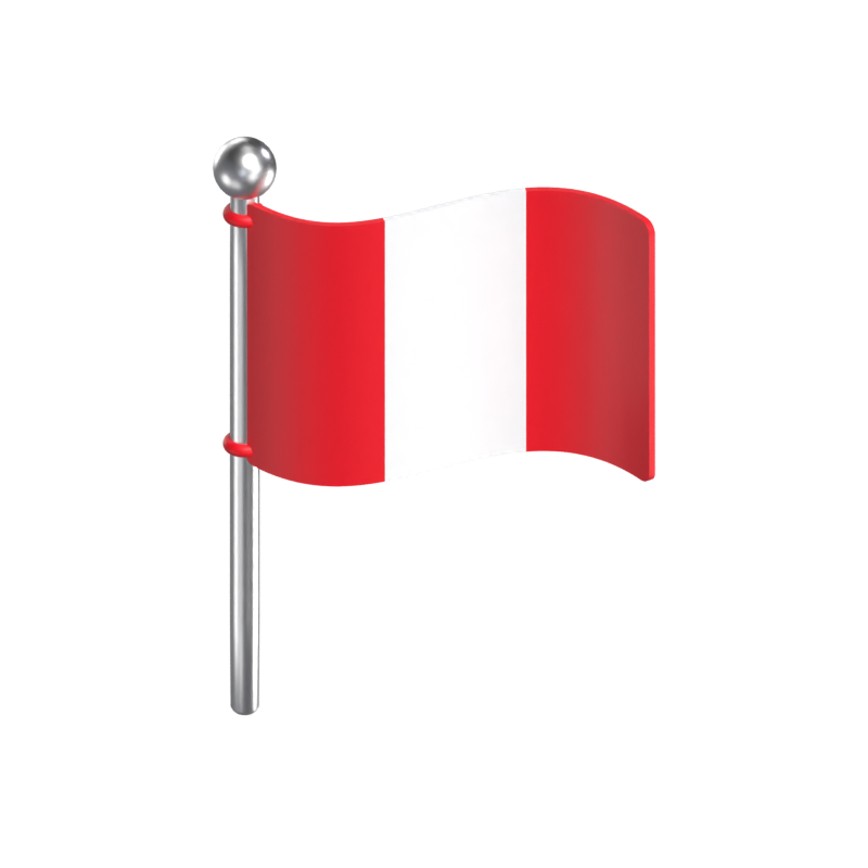 Peru Flag 3D Model