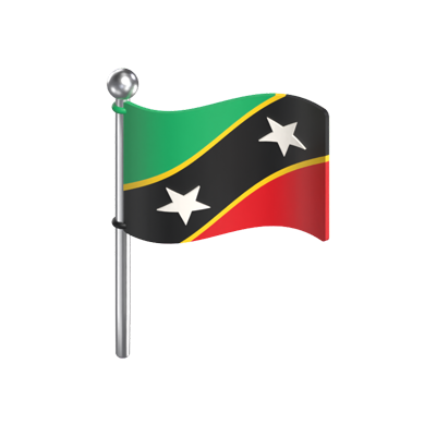 Saint Kitts And Nevis Flag 3D Model 3D Graphic