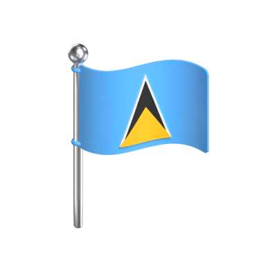 Saint Lucia Flag 3D Model 3D Graphic
