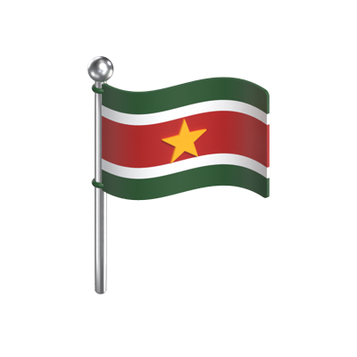 Suriname Flag 3D Model 3D Graphic