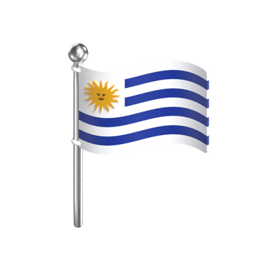 Uruguay Flag 3D Model 3D Graphic