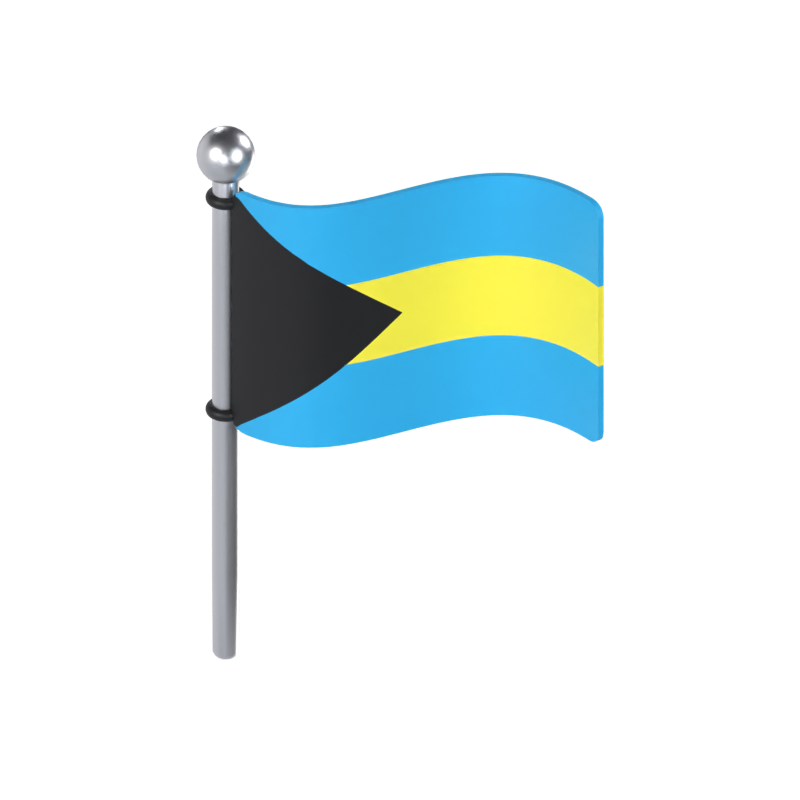 Bahamas Flag 3D Model 3D Graphic