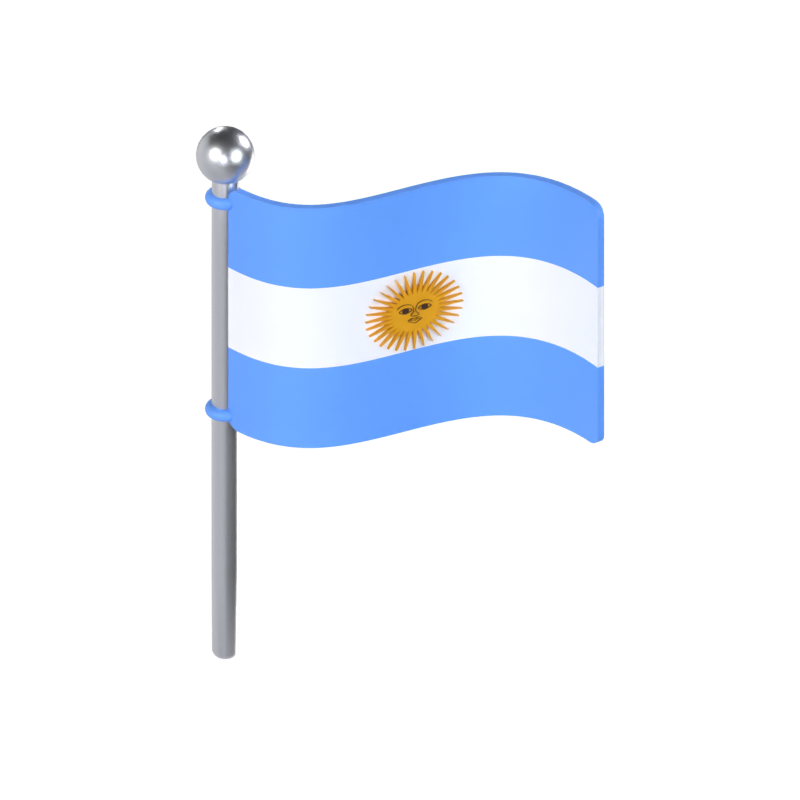 Argentinien Flagge 3D Modell