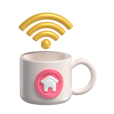 Cup Of Home Wifi 3D Model 3D Graphic