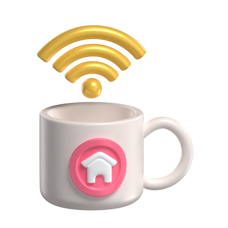 Taza De Casa Wifi Modelo 3D