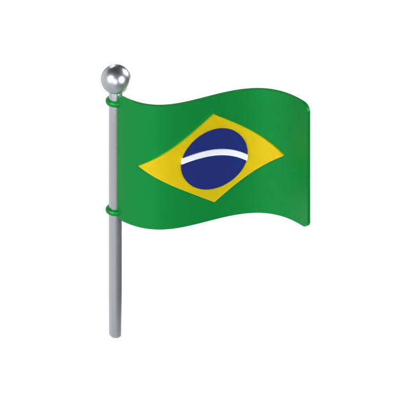 Modelo 3D da bandeira do Brasil