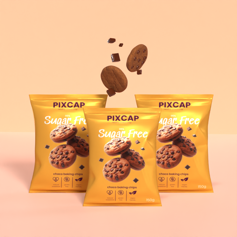 Cookies Packaging 3D Animated Mockup 3D Graphic