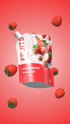 Fruit Pouch Drink 3D Animated Mockup 3D Template