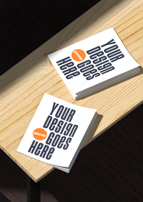 Two Books Over Wooden Table 3D Mockup 3D Template